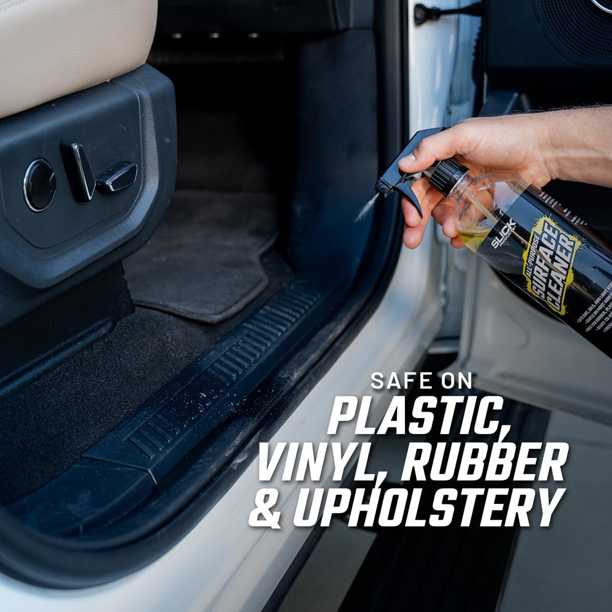 Slick Products All-Purpose Surface Cleaner – Vehicle Interior & Exterior Spray for Rubber, Plastic