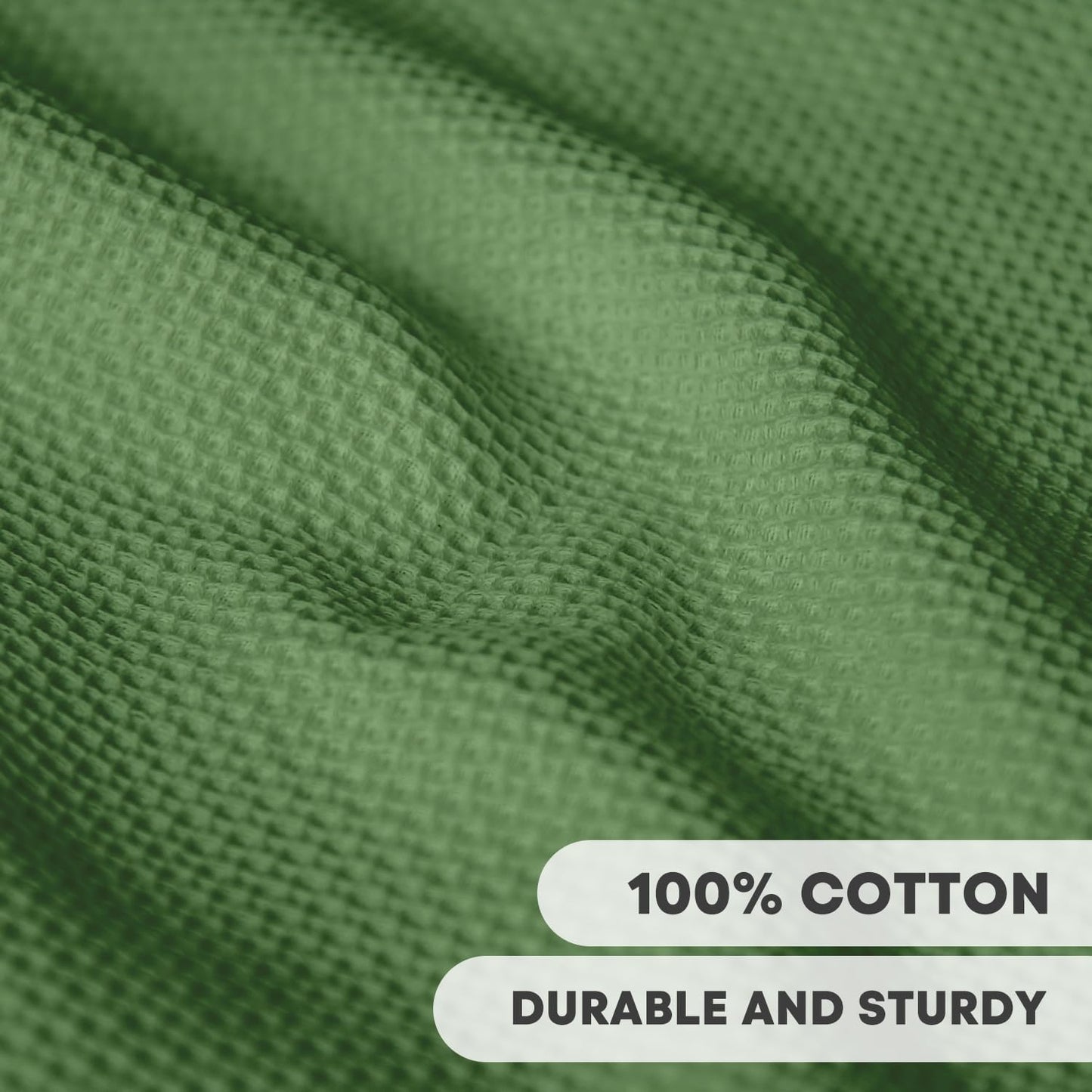Artoid Mode 100% Cotton Olive Green Waffle Weave Kitchen Dish Cloths, 12x12 Inch Ultra Soft