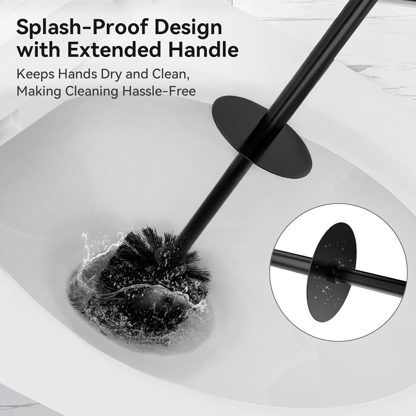DOWRY Toilet Bowl Brush and Holder for Bathroom Storage Organization Deep Cleaning Covered Brush