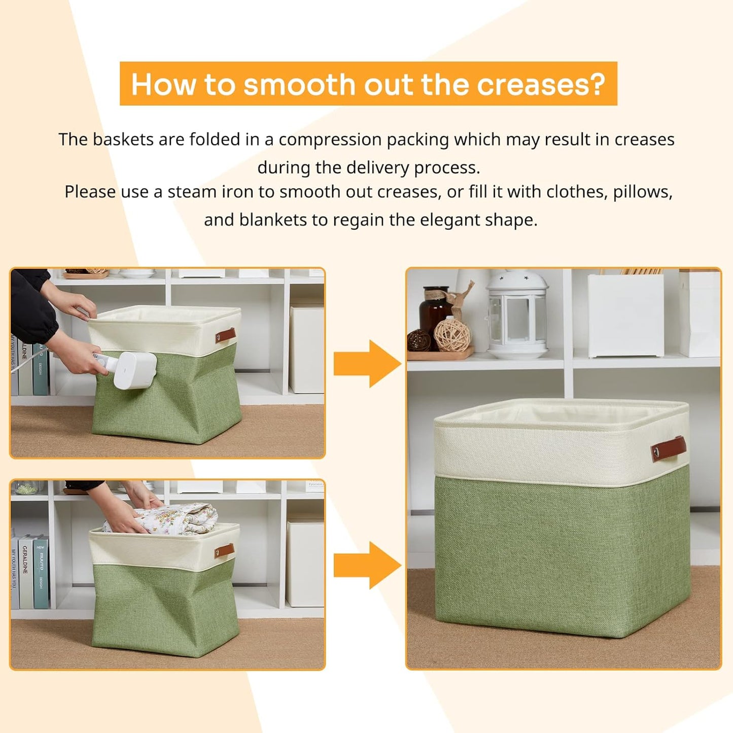 DULLEMELO Storage Baskets for Organizing, Linen Closet Organizers and Storage Baskets for Dog Toy