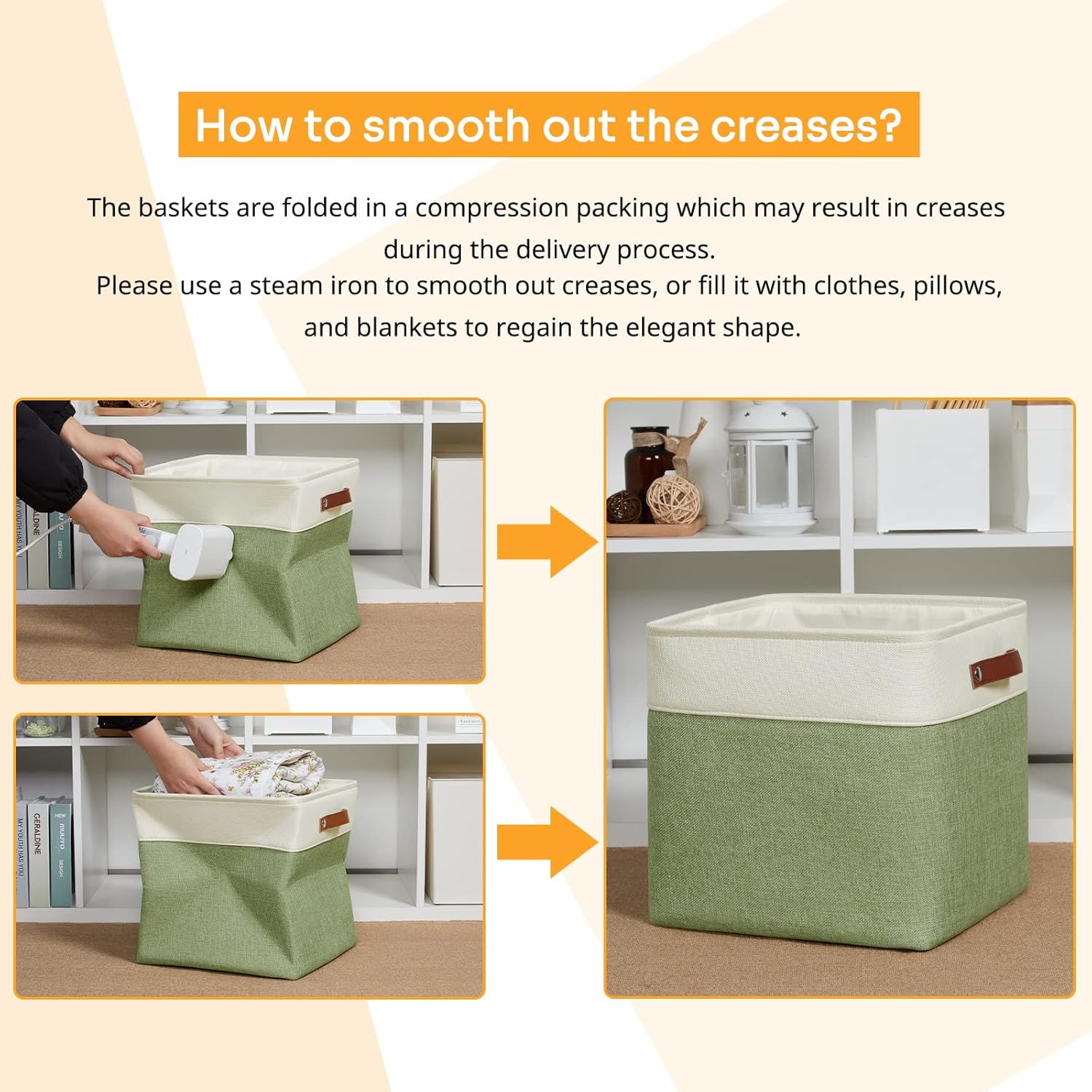 DULLEMELO Storage Baskets for Organizing, Linen Closet Organizers and Storage Baskets for Dog Toy