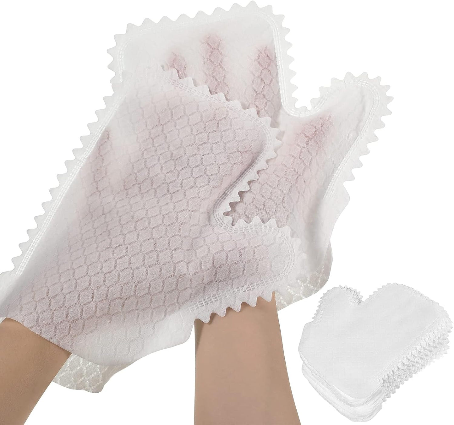 60 Pieces White Microfiber Dusting Gloves Artisan Dusting Mitt Microfiber Cloth Replaces Dust Wipes