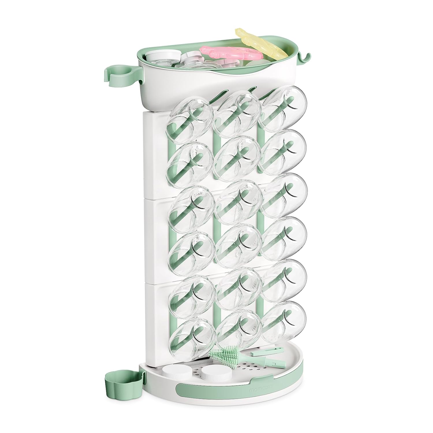 Momcozy DIY Larger Bottle Drying Rack for 18 Bottles, Space Saving Countertop Vertical Rack with
