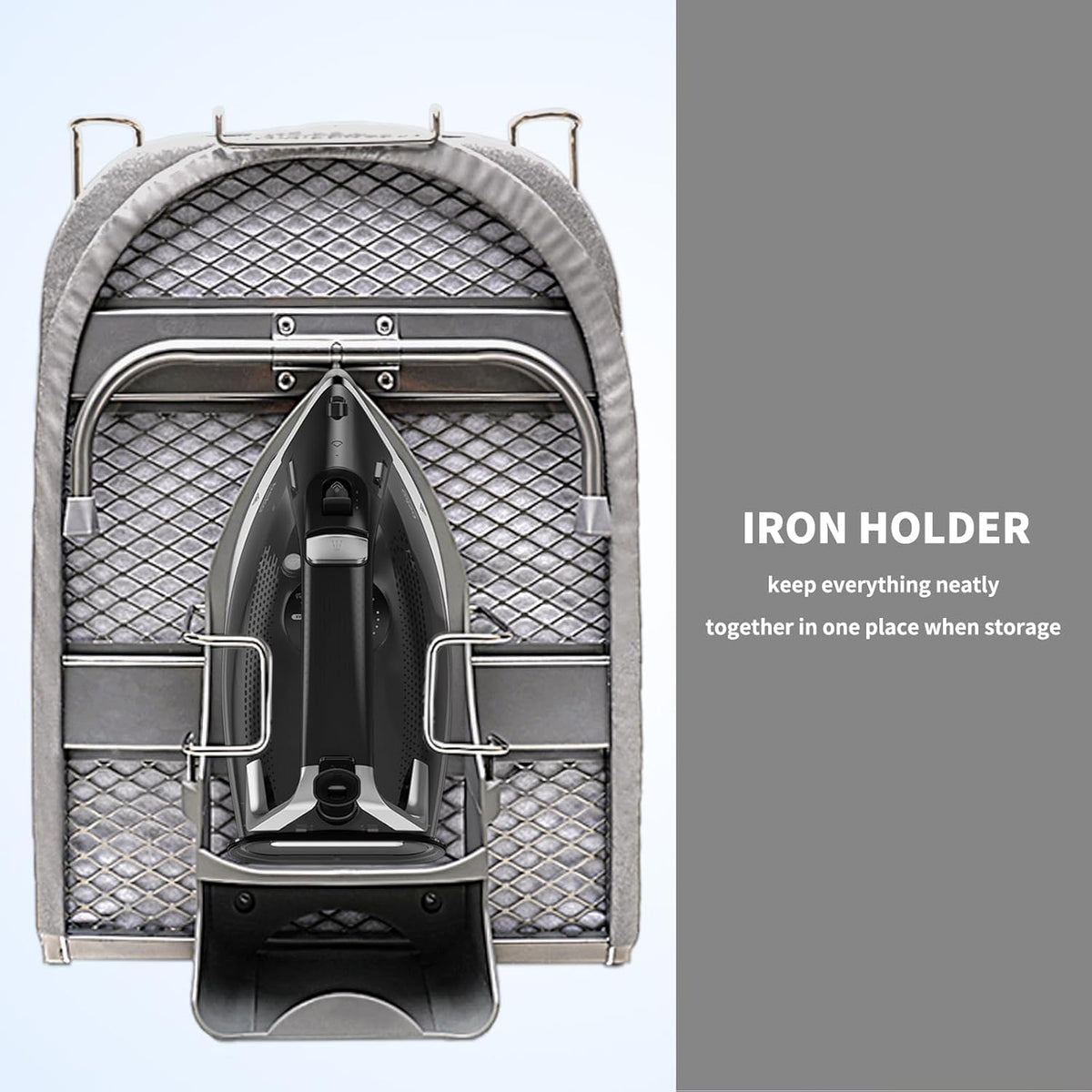 Folding Tabletop Ironing Board with Iron Holder Rest, Portable Space Saving Small Metal Ironing