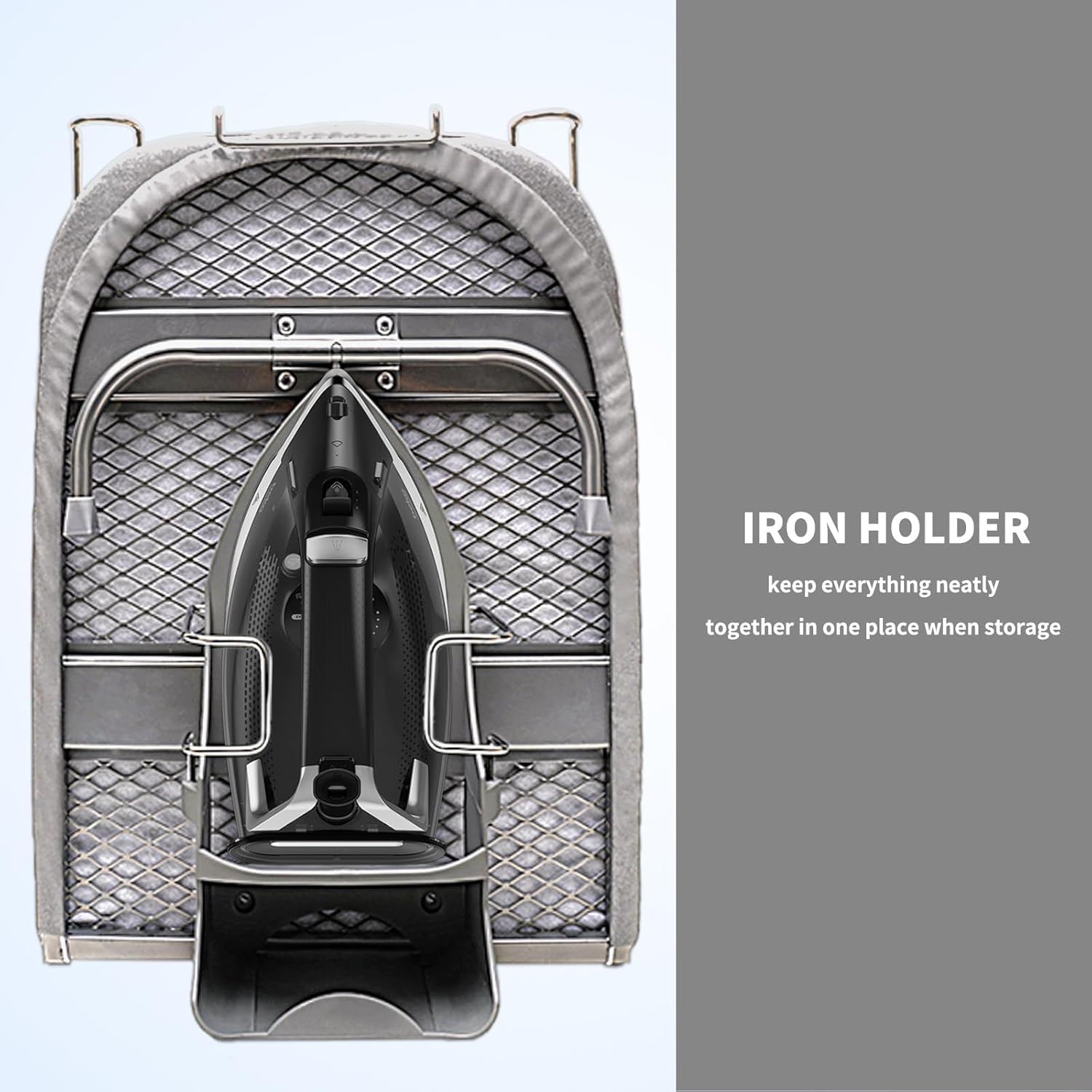 Folding Tabletop Ironing Board with Iron Holder Rest, Portable Space Saving Small Metal Ironing