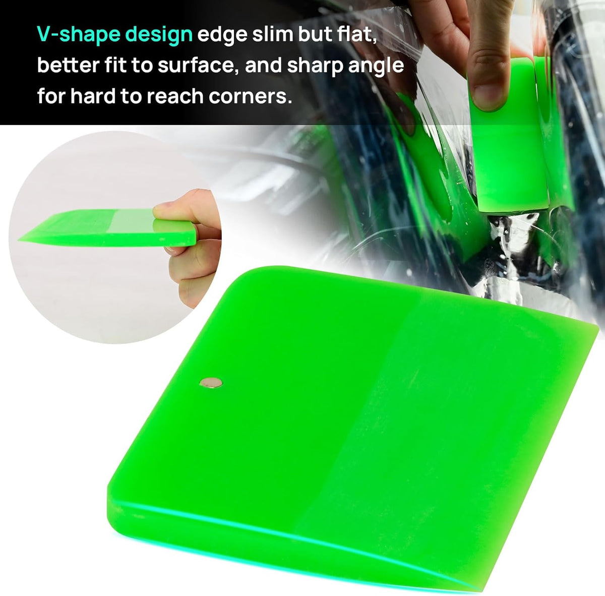 NEWISHTOOL 6 Pcs Magnetic PPF Squeegee Window Tint Tools Auto Car Paint Protection Film Install