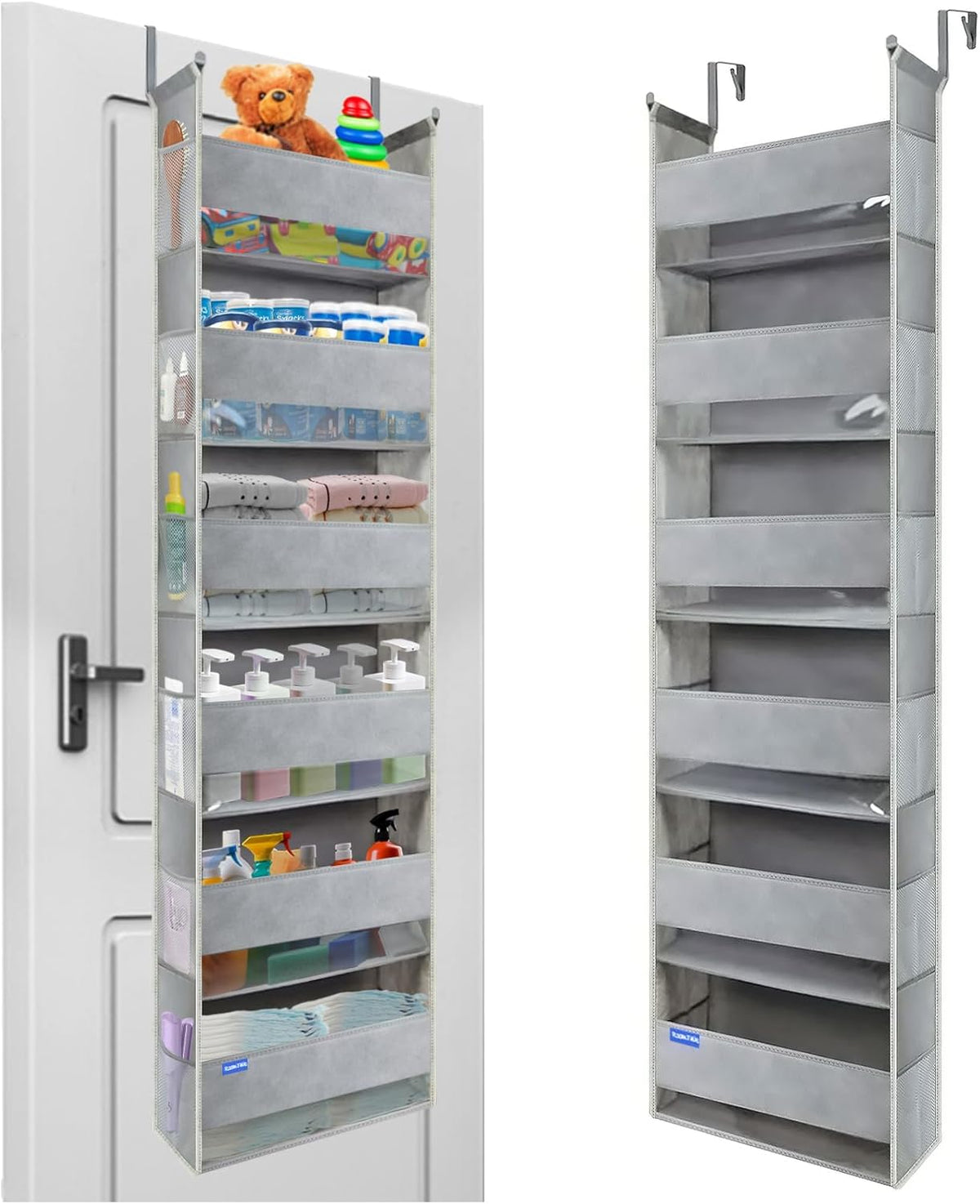 Extra Large Over The Door Organizer Storage 6-Shelves and 12 Side Pockets, Heavy Duty Hanging Door