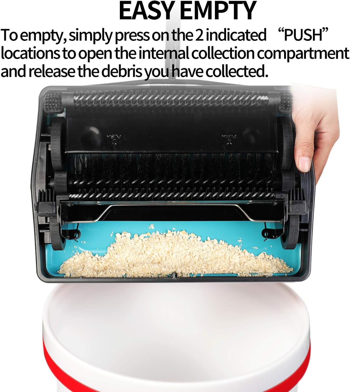 Yocada Carpet Sweeper Cleaner for Home Office Low&Undercoat Carpets Rugs Pet Hair Dust Scraps Paper