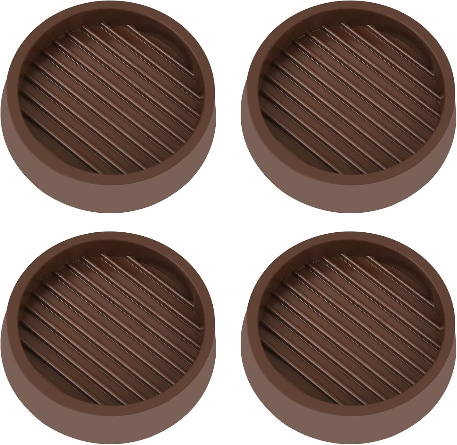 2X2 Round Rubber Caster Cups, Non Slip Furniture Pads, Anti-Slip Gripper, Anti Skid Furniture Feet