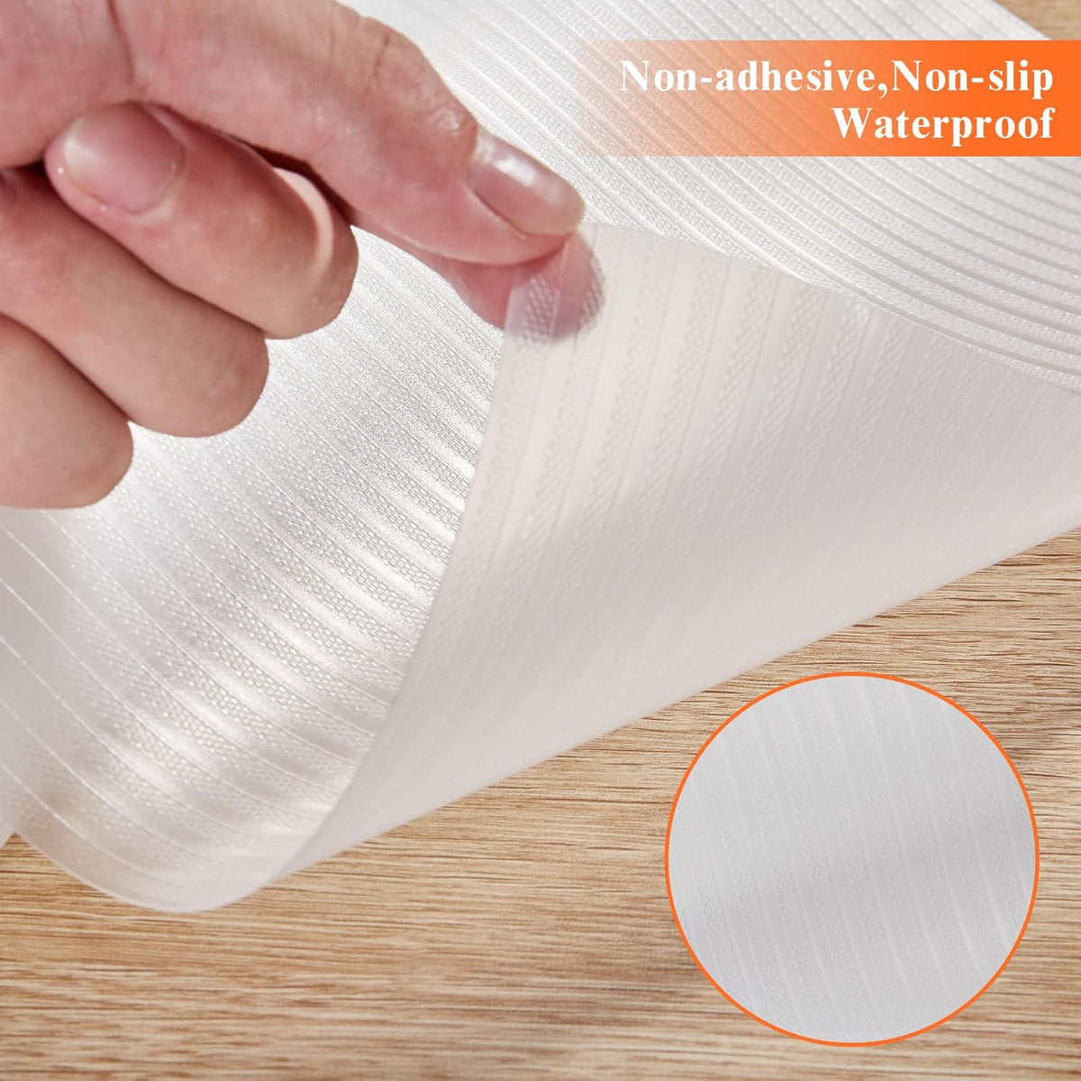 17.5 Inches x 20 Ft Refrigerator Liners Shelf Liner, Fridge Liners Non Slip Washable, Drawer Liners