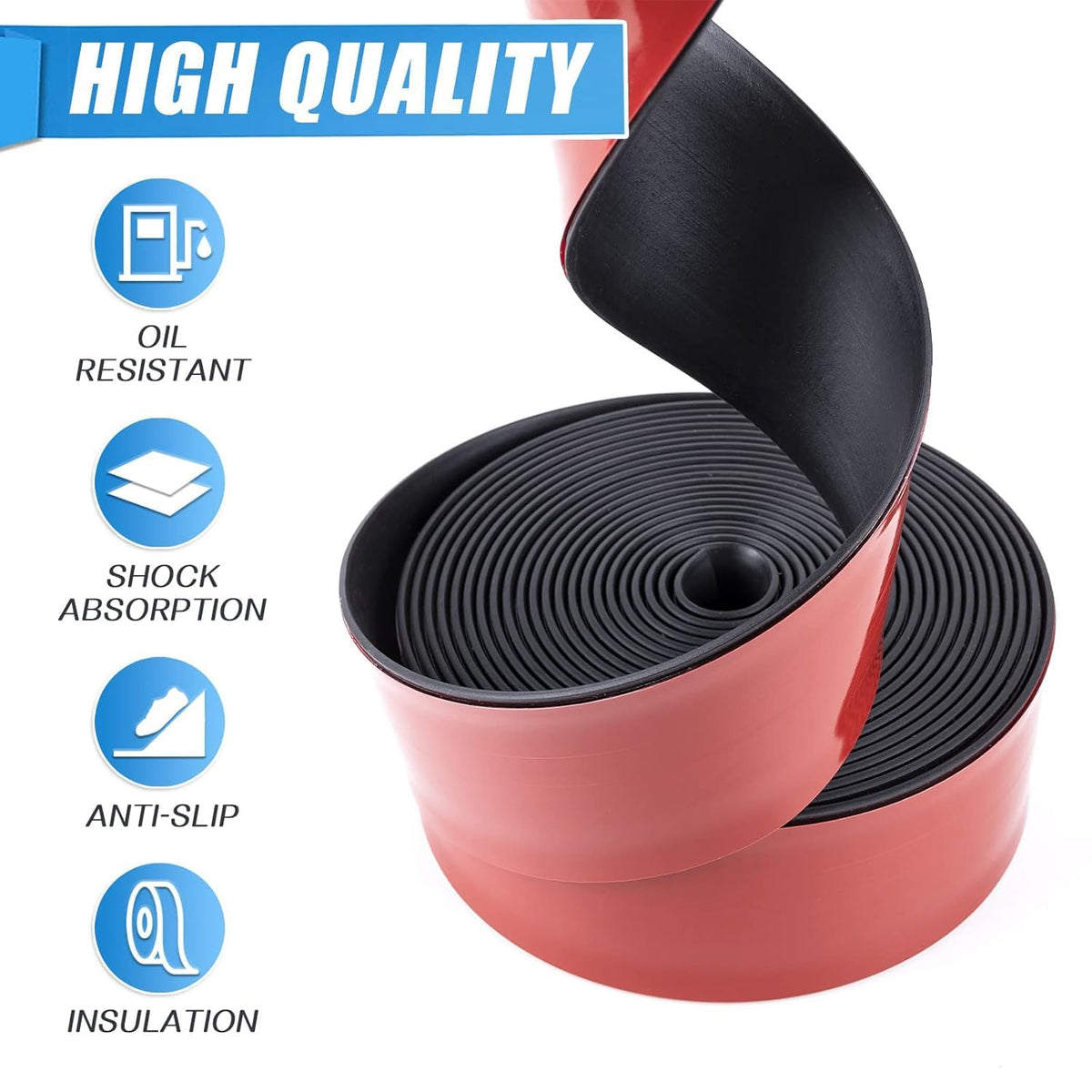 Neoprene Rubber Strips Self Adhesive Sheets, Rolls & Strips with Adhesive Backing Rubber Pads Self