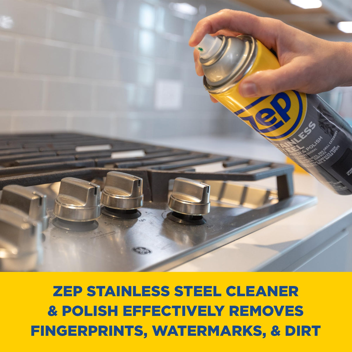 Zep Stainless Steel Cleaner and Polish 14 ounces (Case of 4) ZUSSTL14 - Protects Metal Surfaces