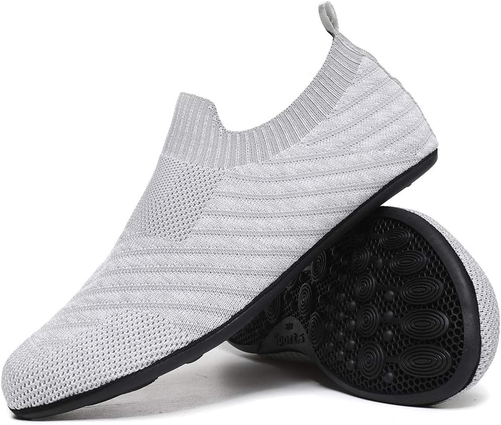 QZKDM Lightweight Slip on Grip Indoor House Slippers Barefoot Non Slip Home Exercise Yoga Shoes for