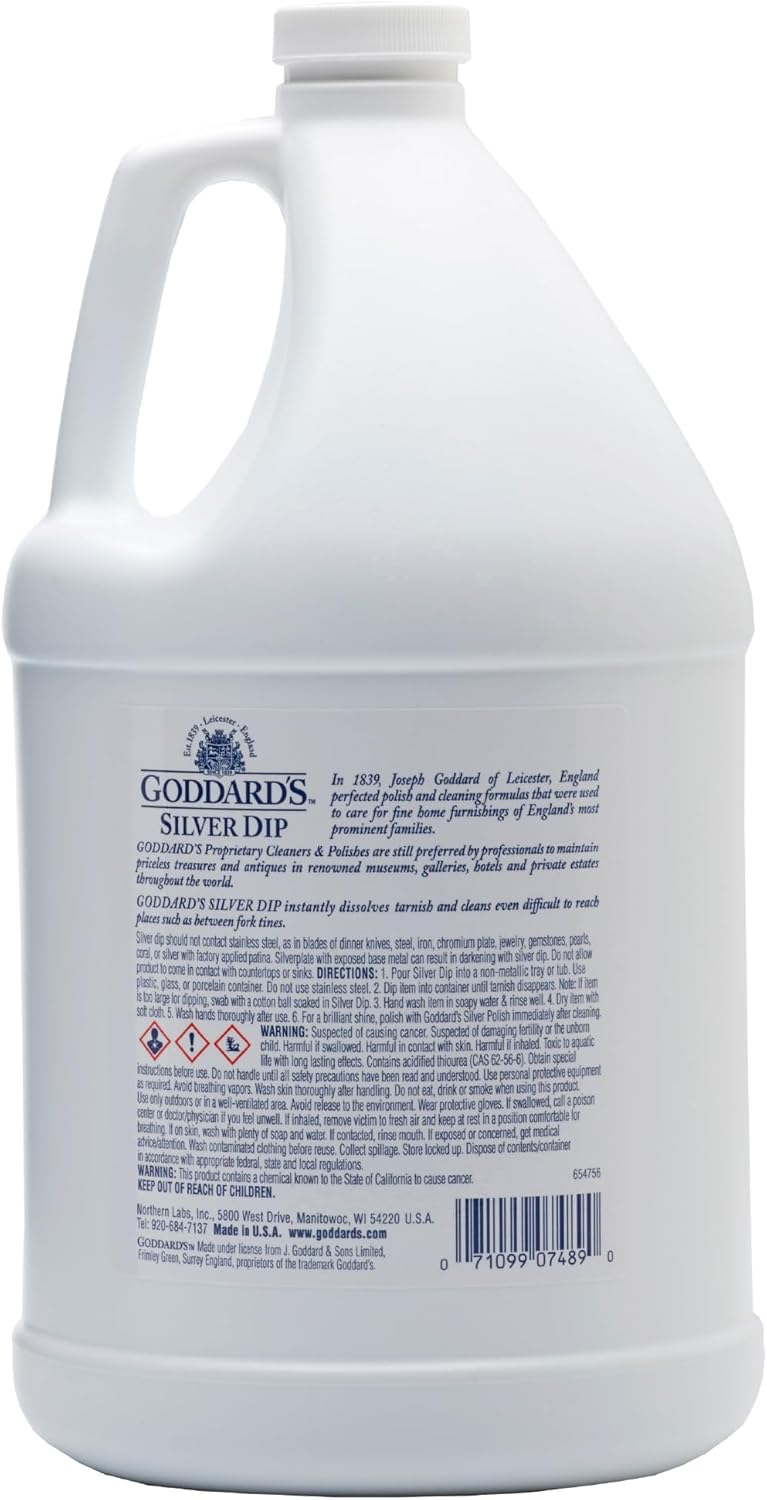 Goddard’s Silver Cleaner Dip – Silver Jewelry Cleaner Solution for Hard-to-Reach Silverplate