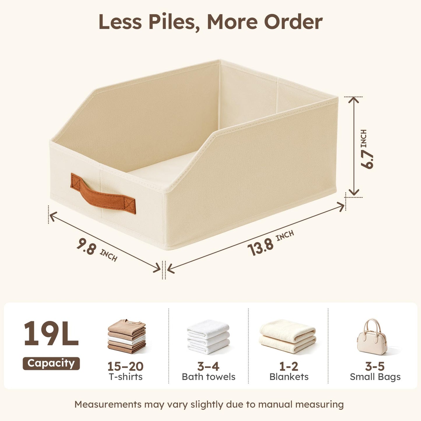 Homsorout Fabric Storage Bins for Organizing, 6 Pack – view 8