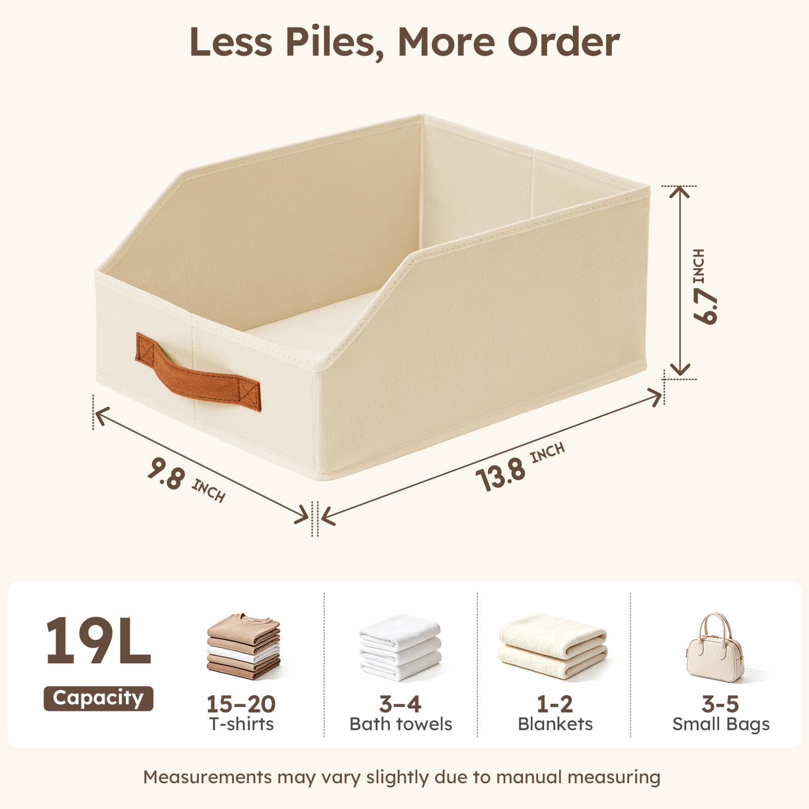 Homsorout Fabric Storage Bins for Organizing, 6 Pack – view 8