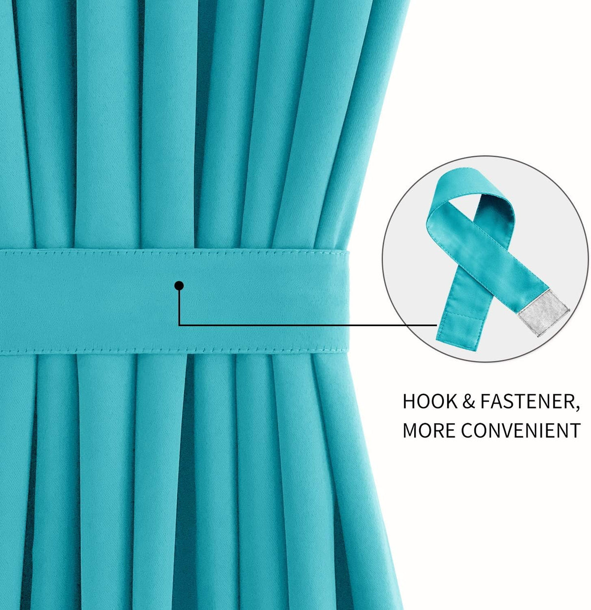 DWCN French Door Curtains – Rod Pocket Thermal Blackout Curtain for Doors with Glass Window