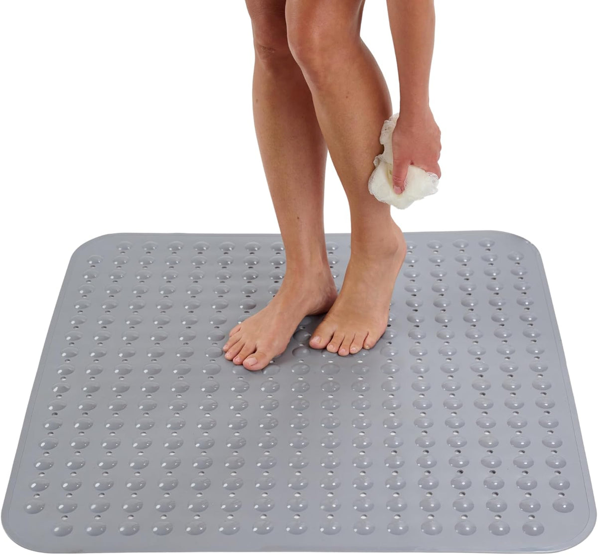 ENKOSI Extra Large Square Non Slip Shower Mat - 31 x 31-inch XL Bathroom Shower Mat - Square Shower