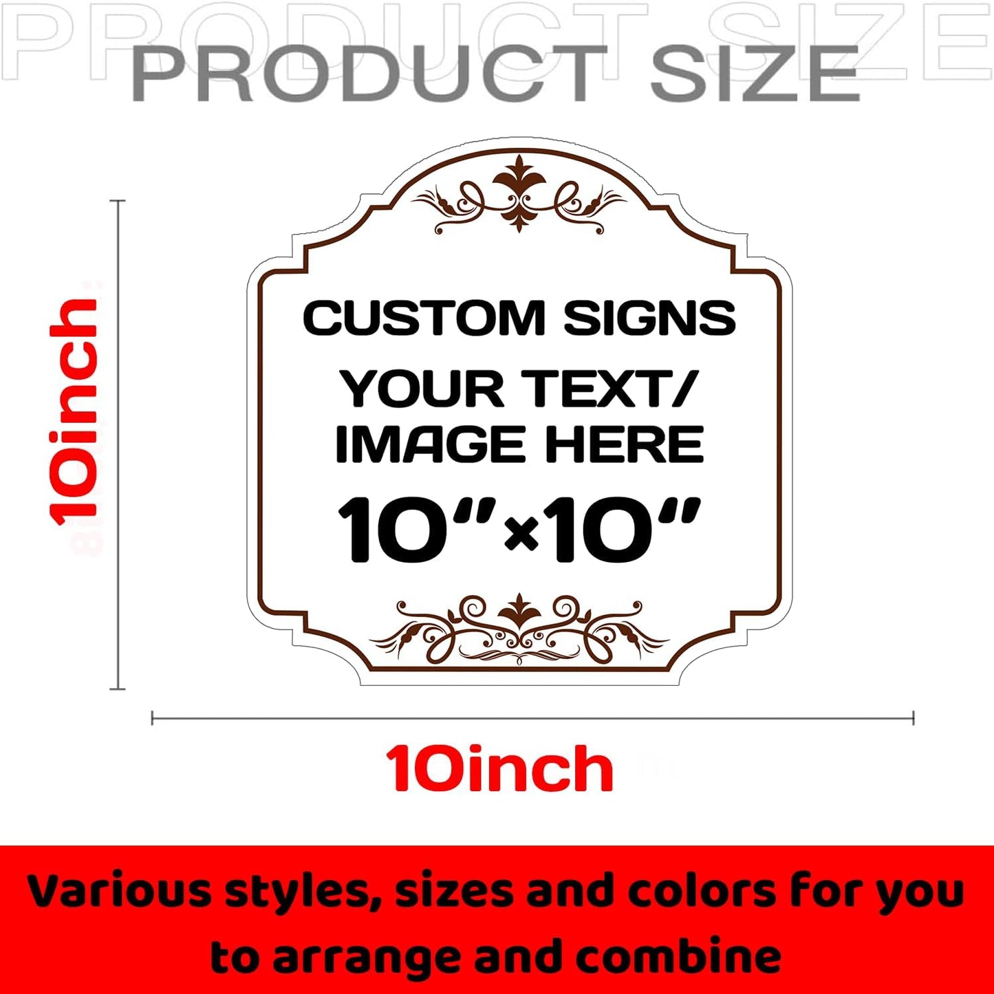Custom Aluminum Weatherproof Metal Sign - Indoor/Outdoor, Personalized Text & Picture, Hazard