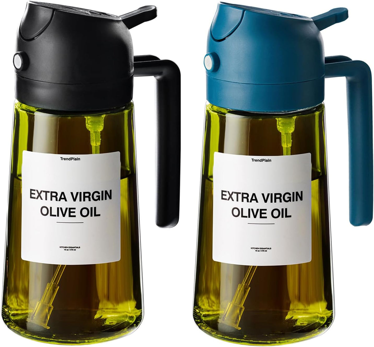 TrendPlain - Original 16oz/470ml Olive Oil Dispenser Bottle for Kitchen Gadgets and Air Fryer