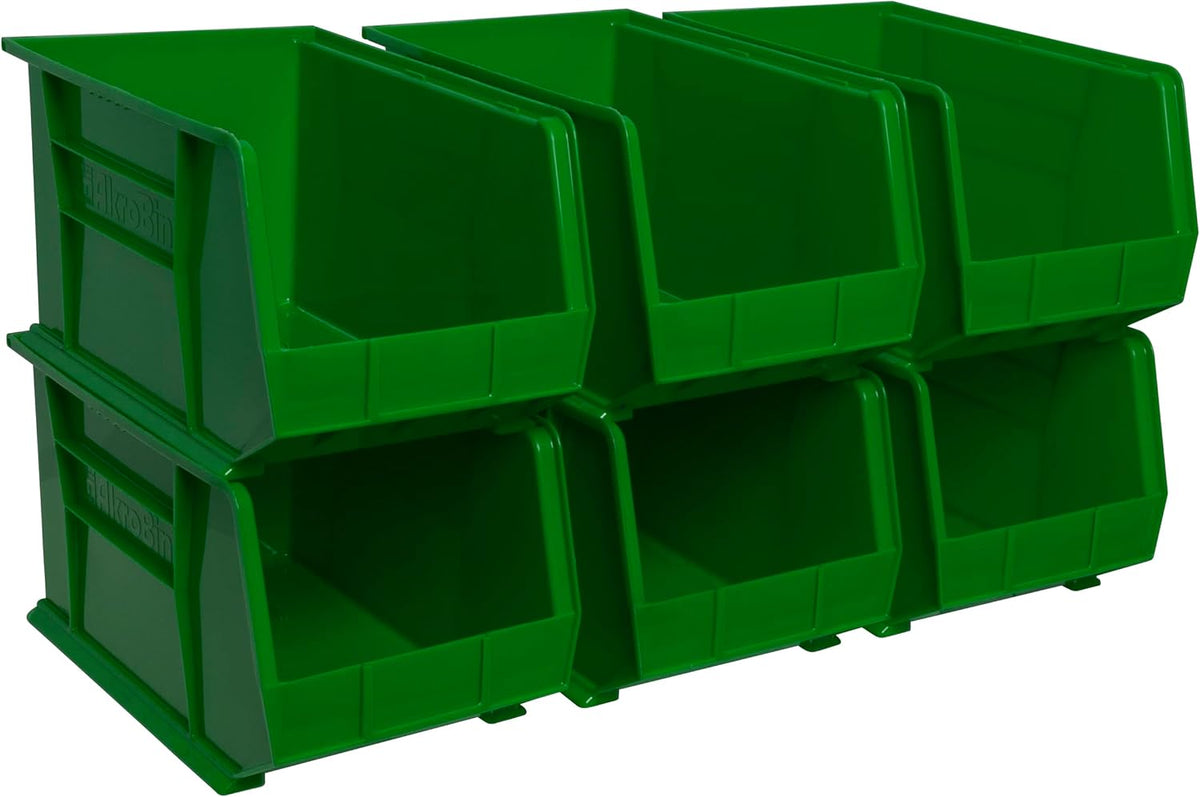 Akro-Mils 30260 AkroBins Plastic Storage Bins, Space-Saving Stackable Bins for Garage, Pantry