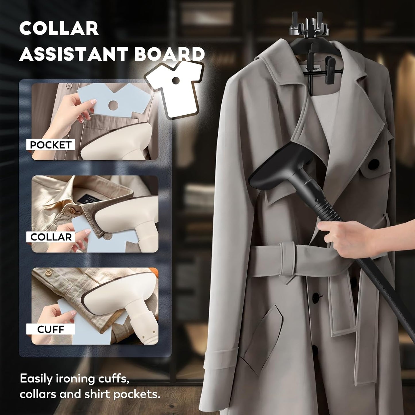 CGOLDENWALL Commercial Standing Garment Steamer for Clothes 1500w Continuous 70 mins Powerful