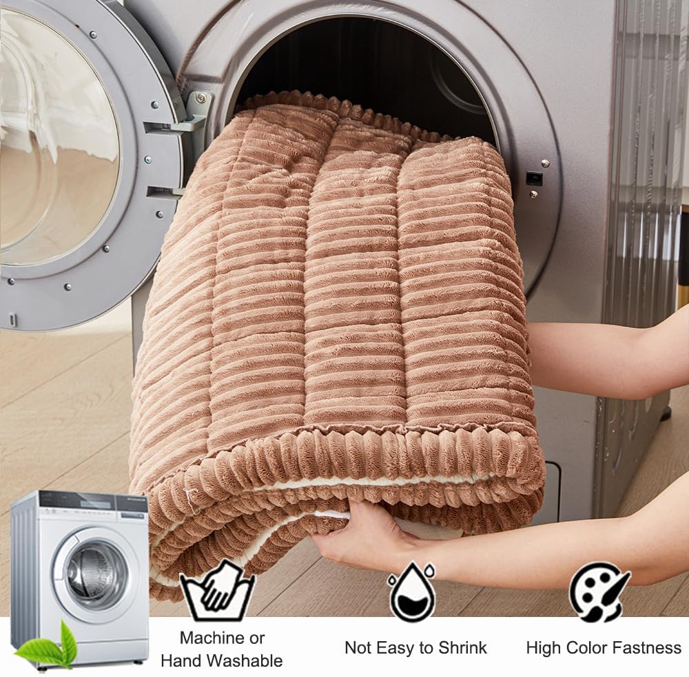 Couch Cover for Dogs Washable, Fuzzy Pet Couch Covers for 3 Cushion Sofa Pet Friendly, Non Slip