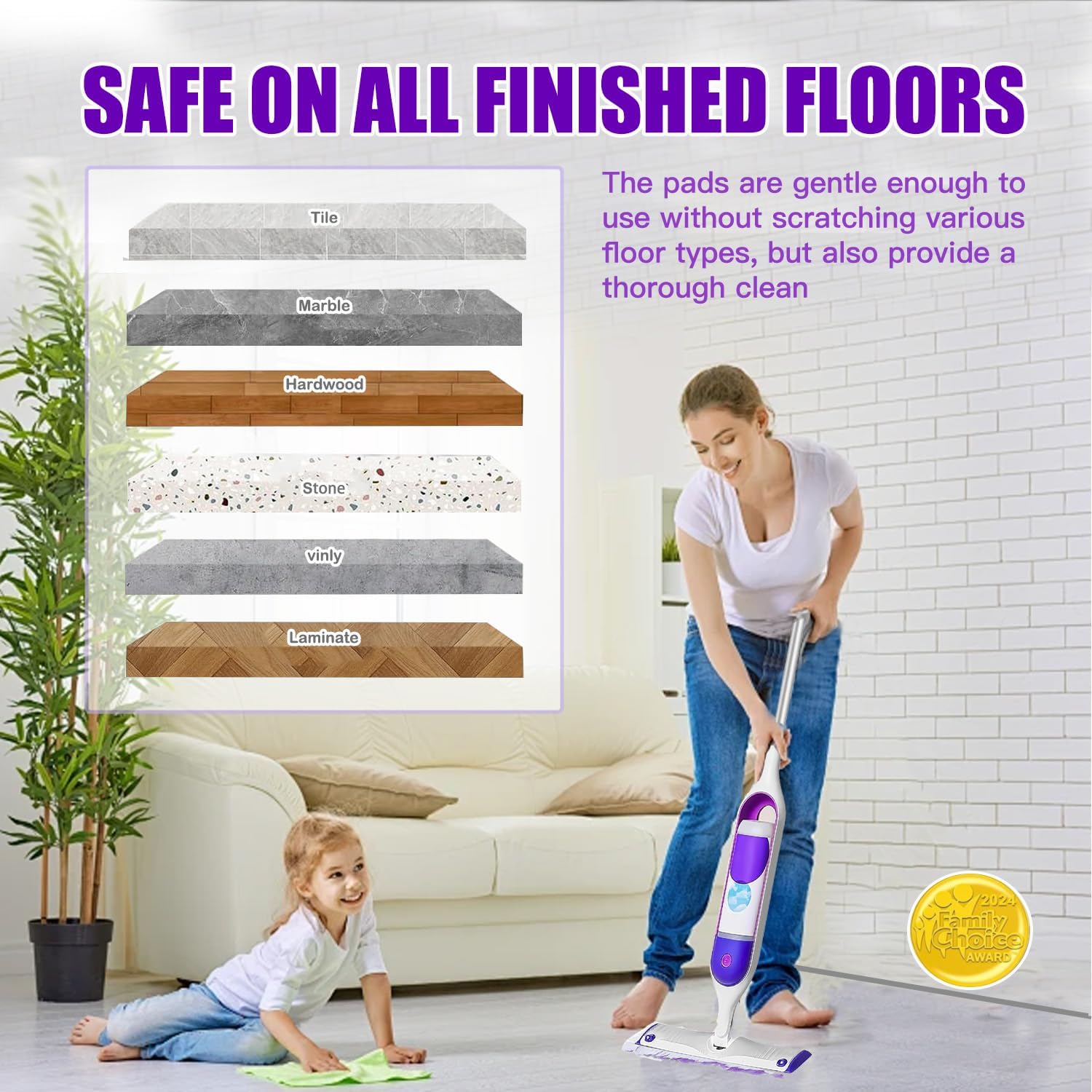 Power Mop Pads Refills for Swiffer PowerMop Multi-Surface Mopping Pad Disposable Replacement Mop