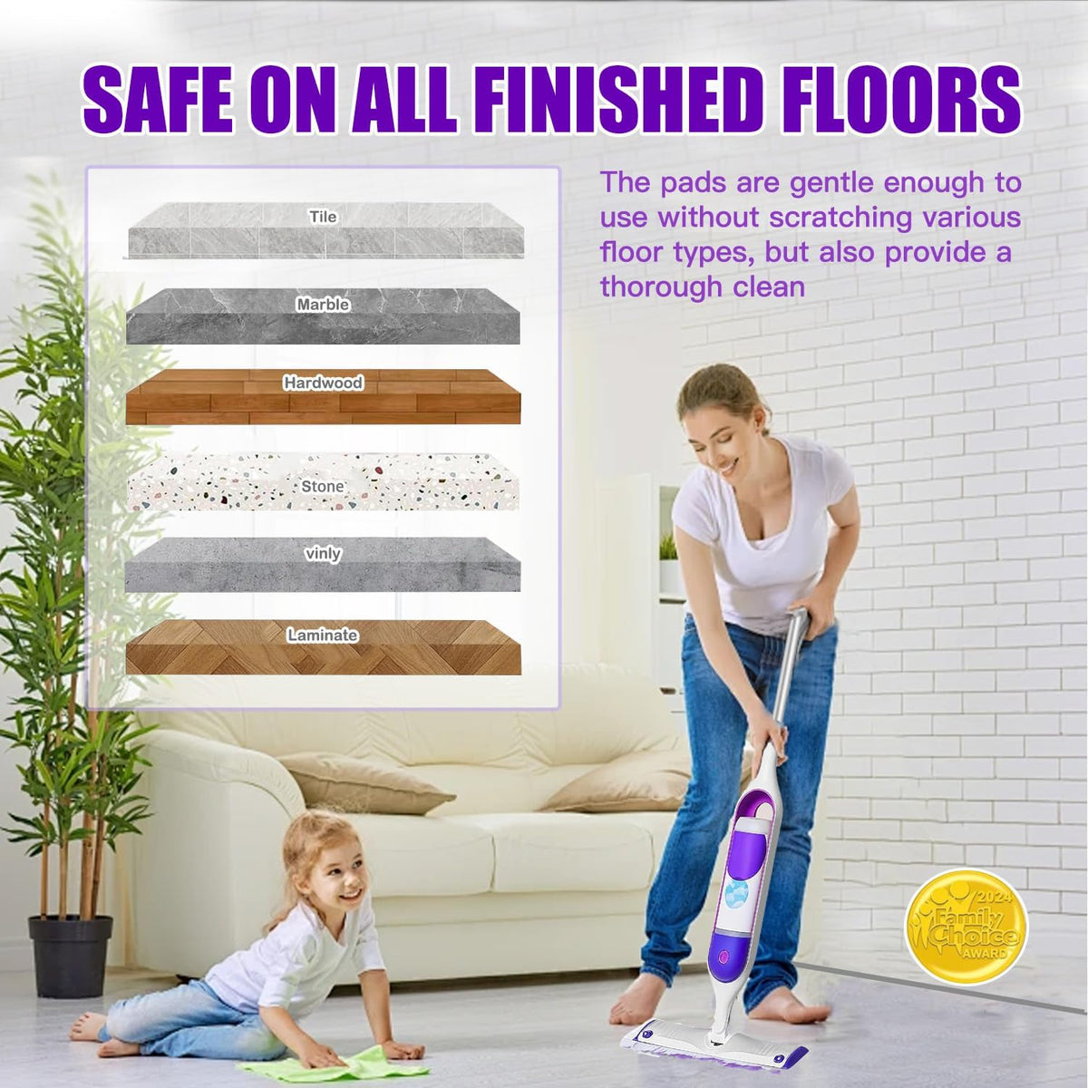 Power Mop Pads Refills for Swiffer PowerMop Multi-Surface Mopping Pad Disposable Replacement Mop