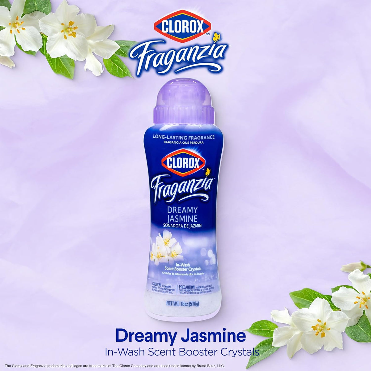Clorox Fraganzia Laundry Scent Booster Crystals in Dreamy Jasmine Scent - Scented In-Wash Freshener