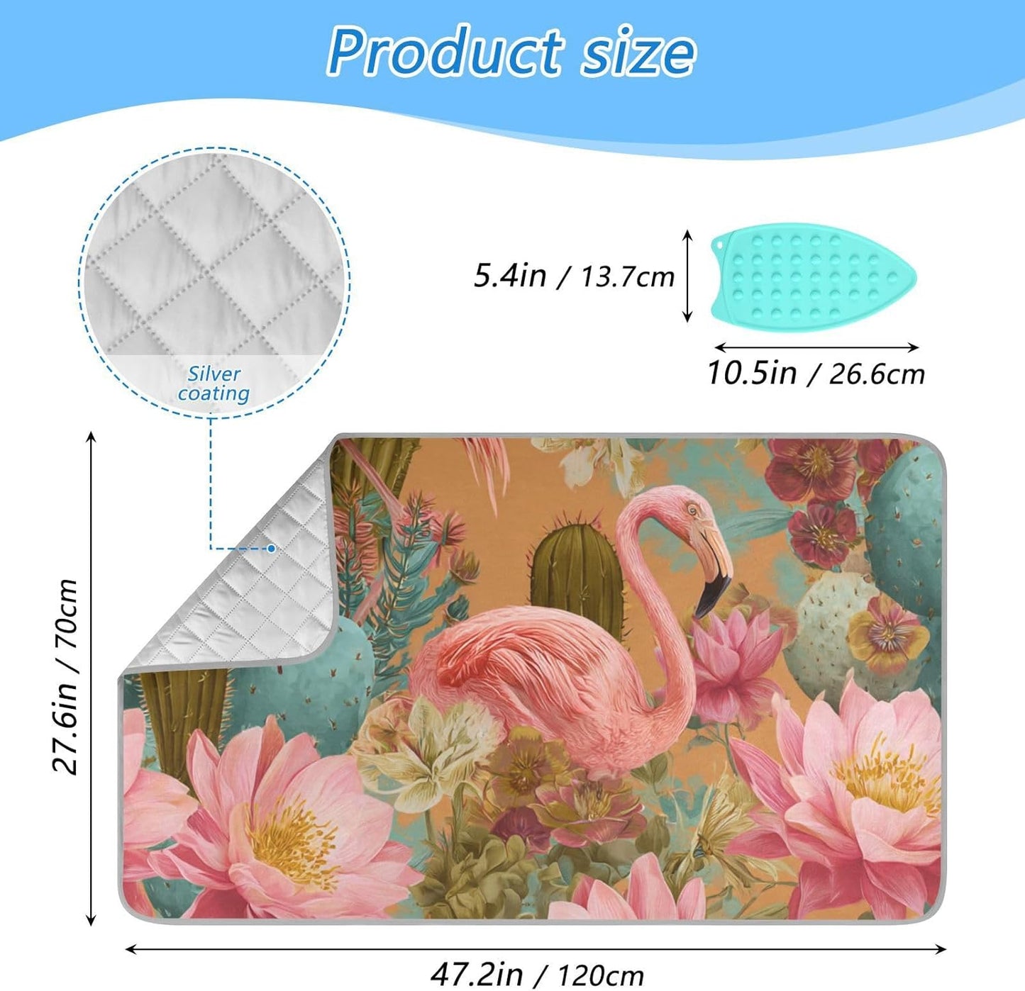 Ironing Mat Portable Ironing Pad Ironing Blanket for Table Top Heat Resistance Double-Side Using