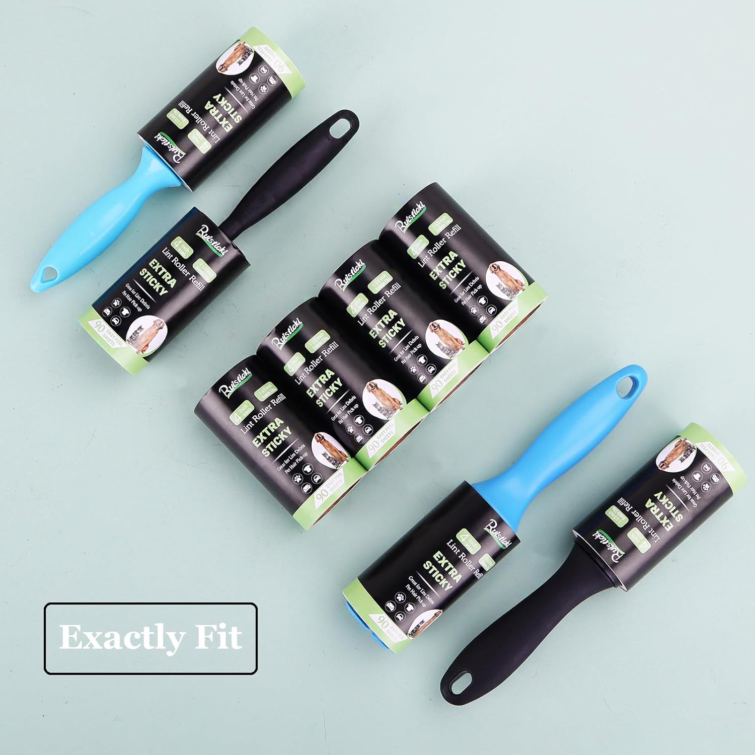 4 inch Lint Roller Refills for Amazon IKEA Evercare and Others, Extra Sticky Lint Remover Roller