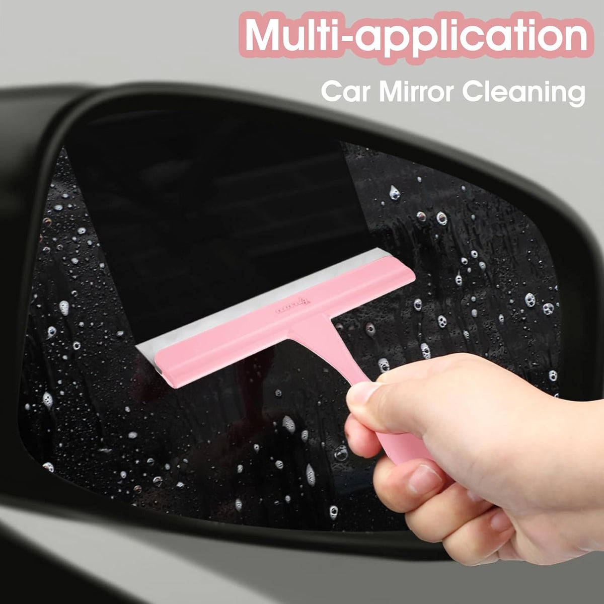 5" Silicone Shower Squeegee for Glass Doors & Car Windows - Small & Mini Size Streak-Free Cleaner