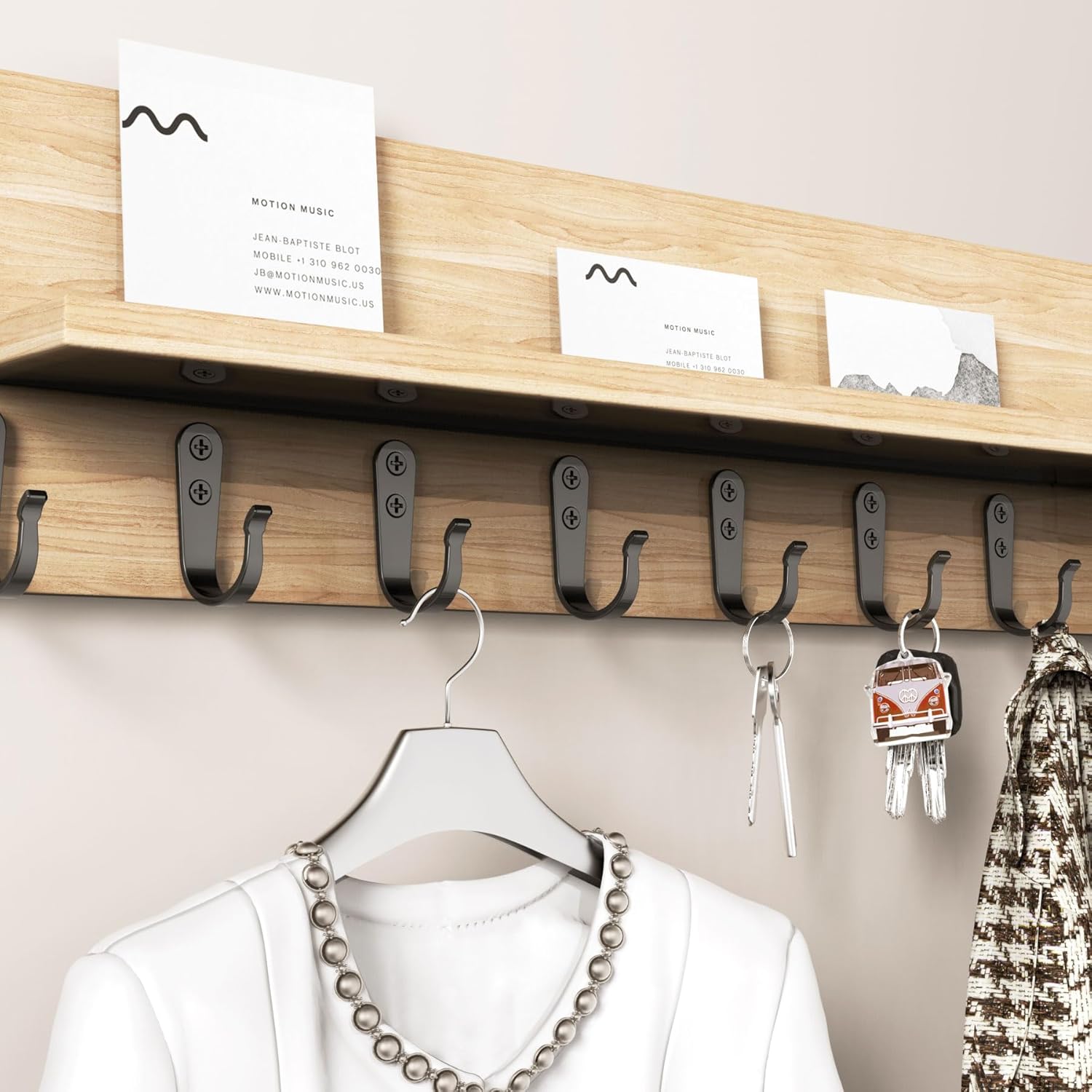 20PCS Heavy Duty Metal Coat Hooks for Wall, Single Prong Hanging Hooks with 40 Screws for Towels