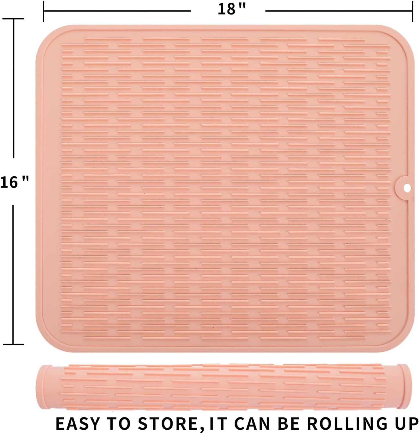 Silicone Dish Drying Mat for Multiple Usage,Easy clean,Eco-friendly,Heat-resistant Silicone Mat for
