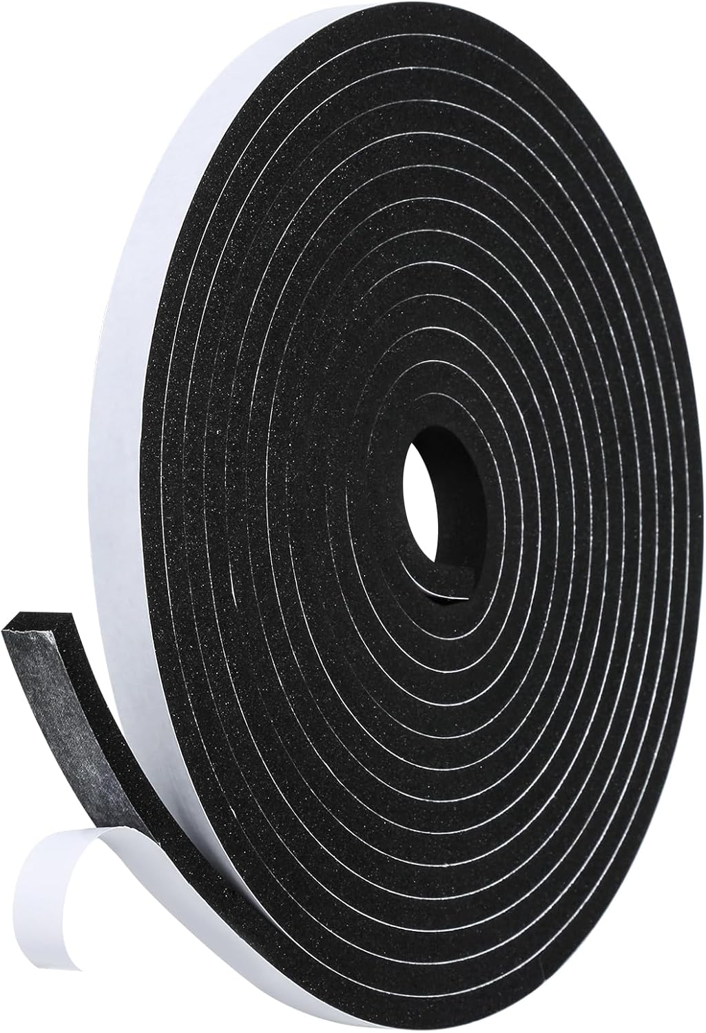 Weather Stripping Door Seal Strip- 1/2 Inch X 1/4 Inch X 16Feet, Strong Adhesive, Lightproof