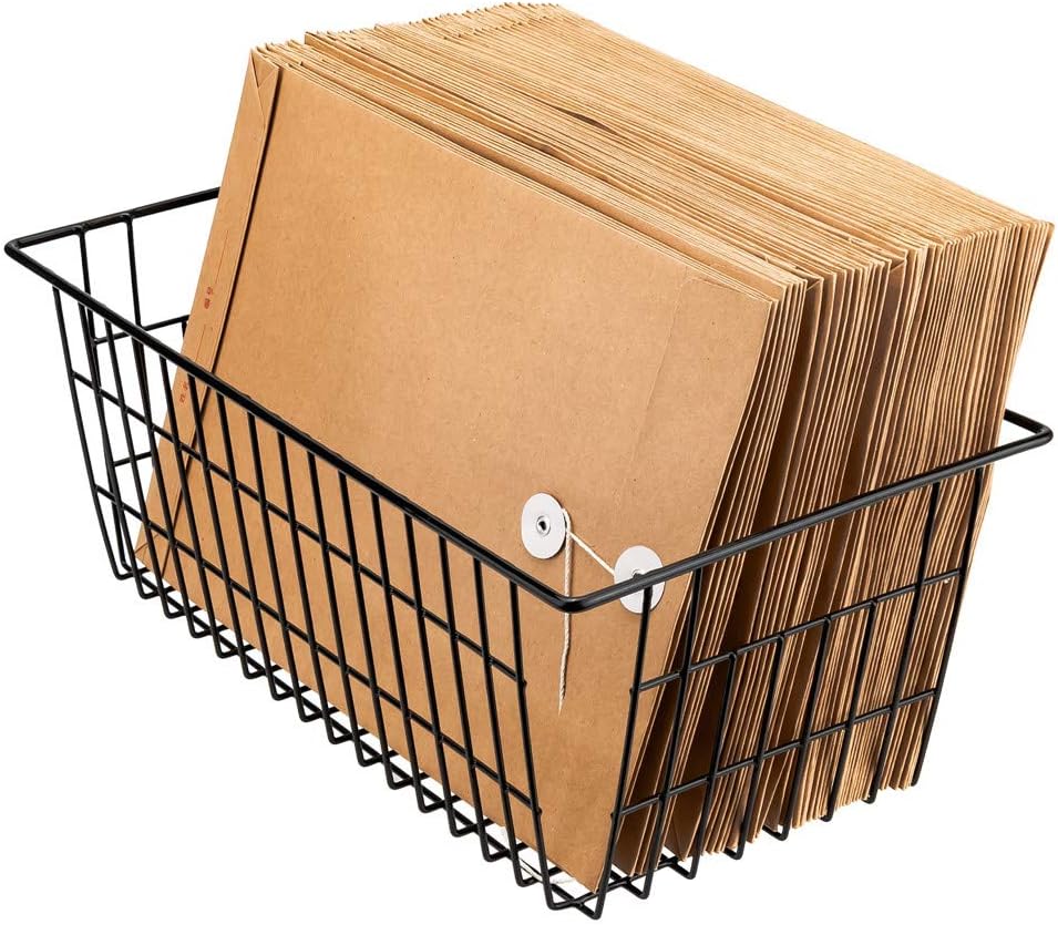 SANNO Wire Storage Baskets Freezer Baskets Farmhouse Organizer Storage Bins Large Organizer Bins