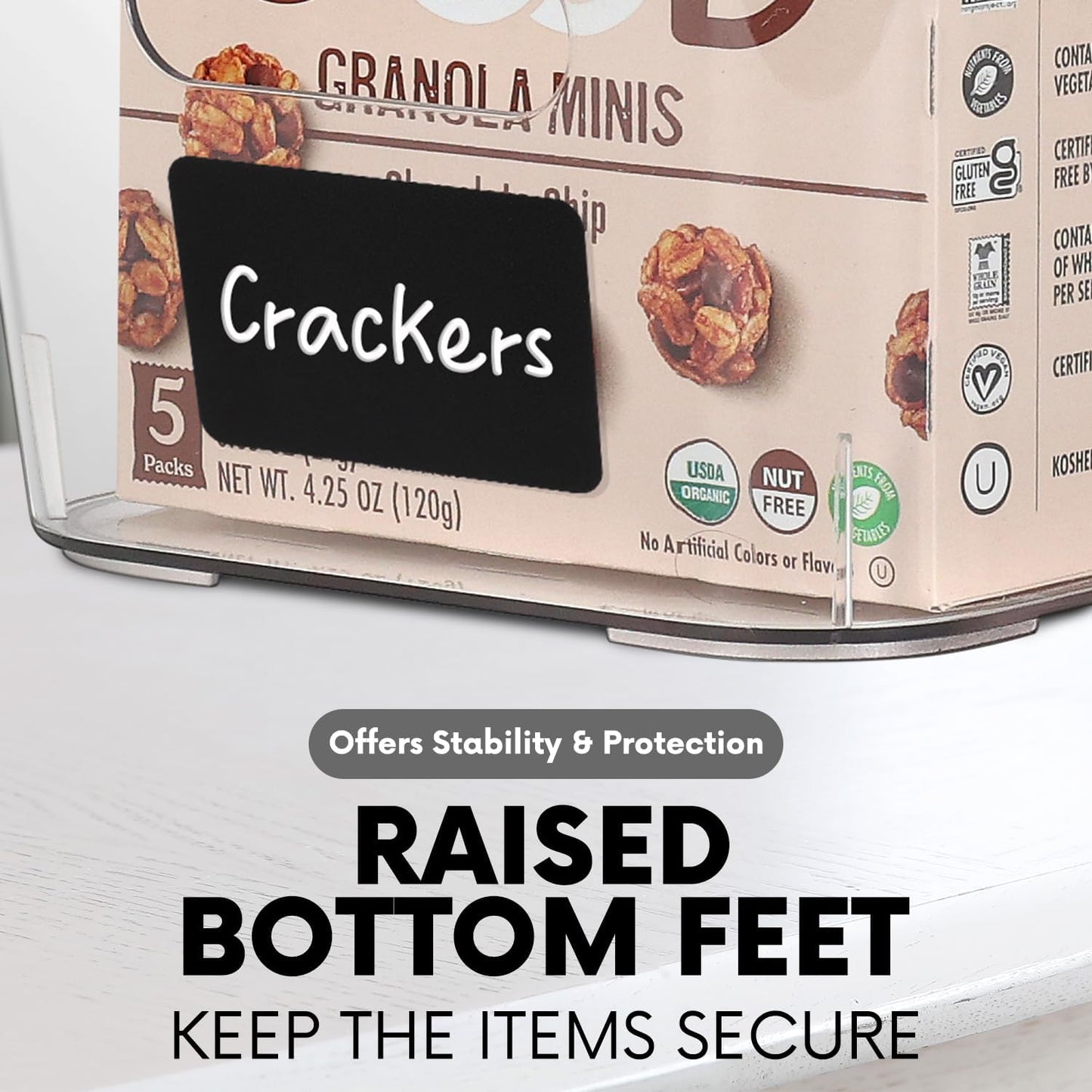 Clear Plastic Storage Bins, Perfect for Kitchen Organization or Pantry Organizers and Storage