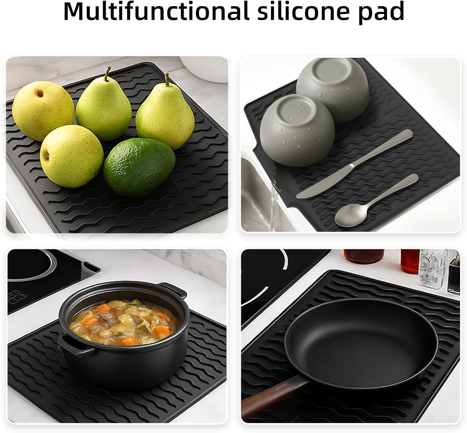 Dish drying mats for kitchen counter, Silicone dish drying mat ,Heat resistant mats for