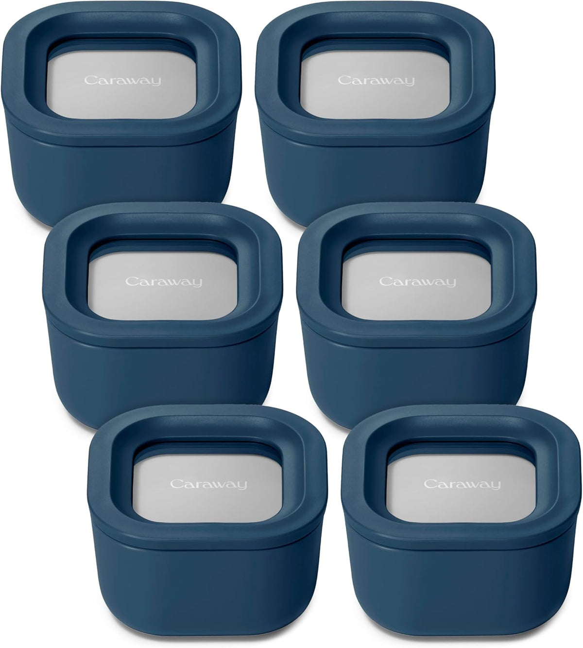 Caraway 6pc Food Storage Container Set - 1.75 Cup Glass Storage Container for Food (6) - Non-Toxic