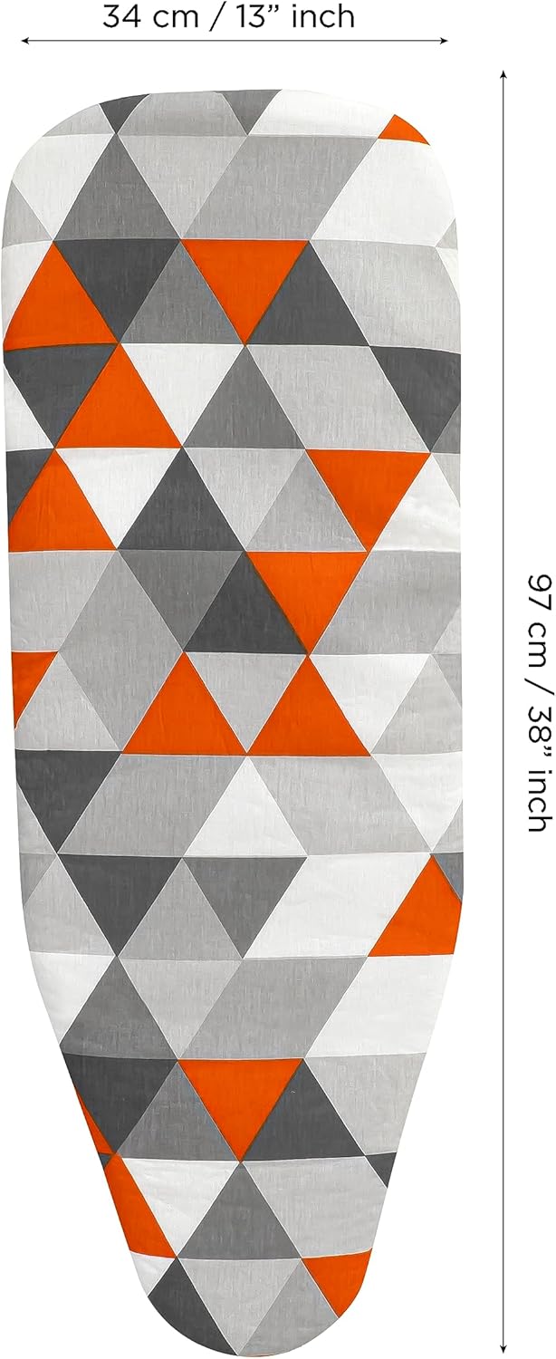 Mabel Home ironing Board Padded Cover, 100% Cotton (6 Different size & Pattern) (13" x 38" /