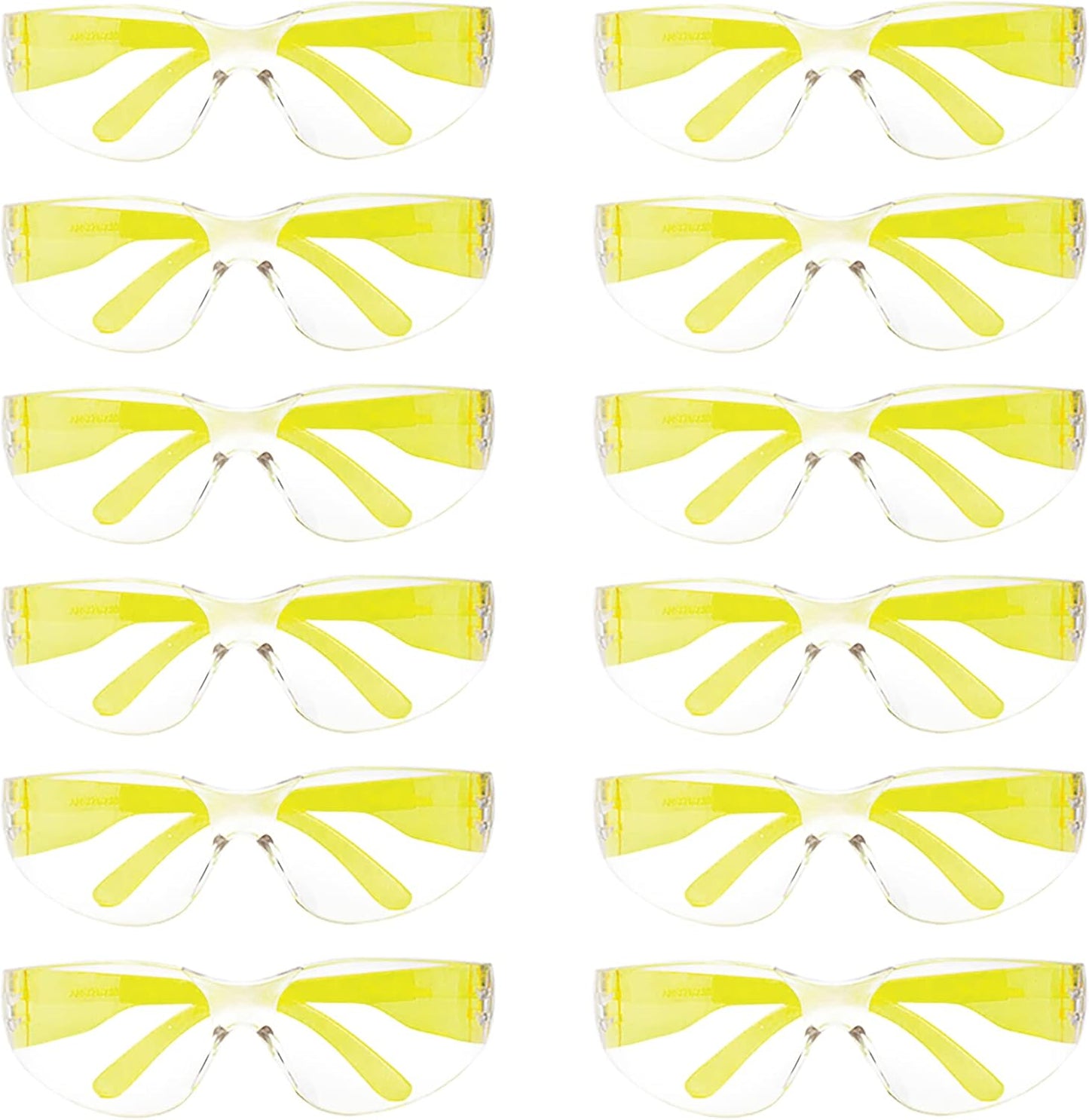 BISON LIFE Safety Glasses - Scratch Resistant Wrap Around Eyewear, Polycarbonate ANSI Z87.1 Impact