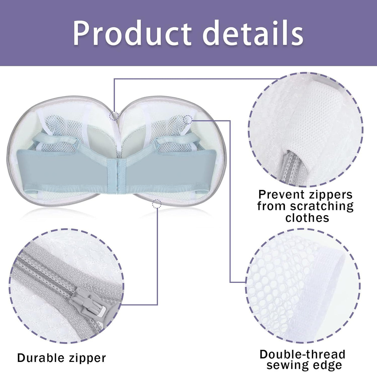 Shappy 6 Pieces Bra Washing Bag for Laundry Mesh Wash Lingerie Underwear Brassiere Washing Bags