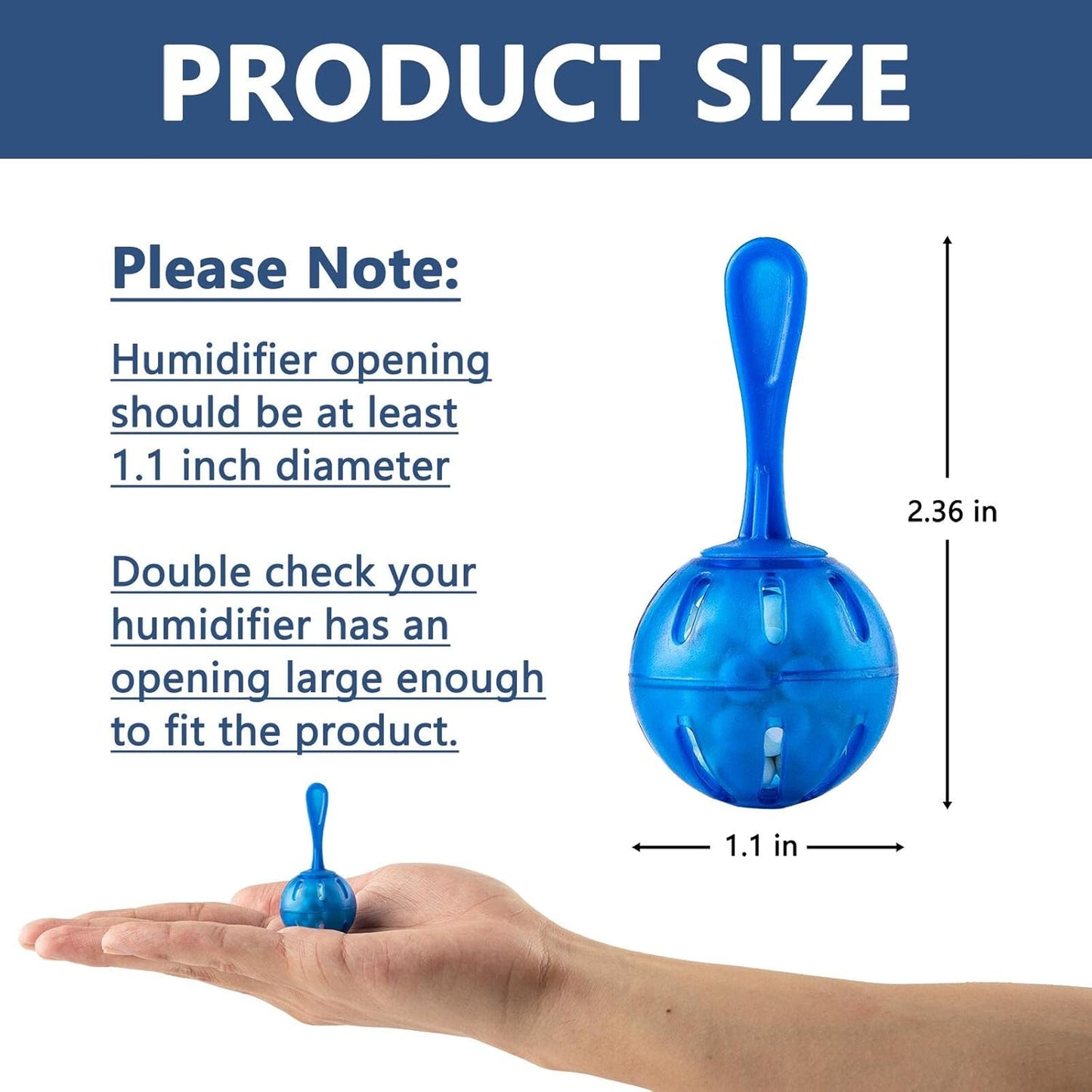 Humidifier Tank Cleaner, Raipoment Demineralization Cleaning Ball, Compatible with Mist