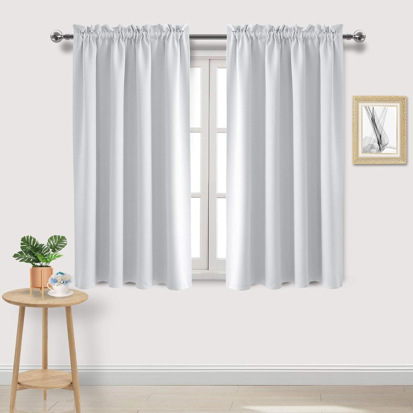 DWCN White Room Darkening Blackout Curtains - Thermal Insulated Privacy Energy Saving Window