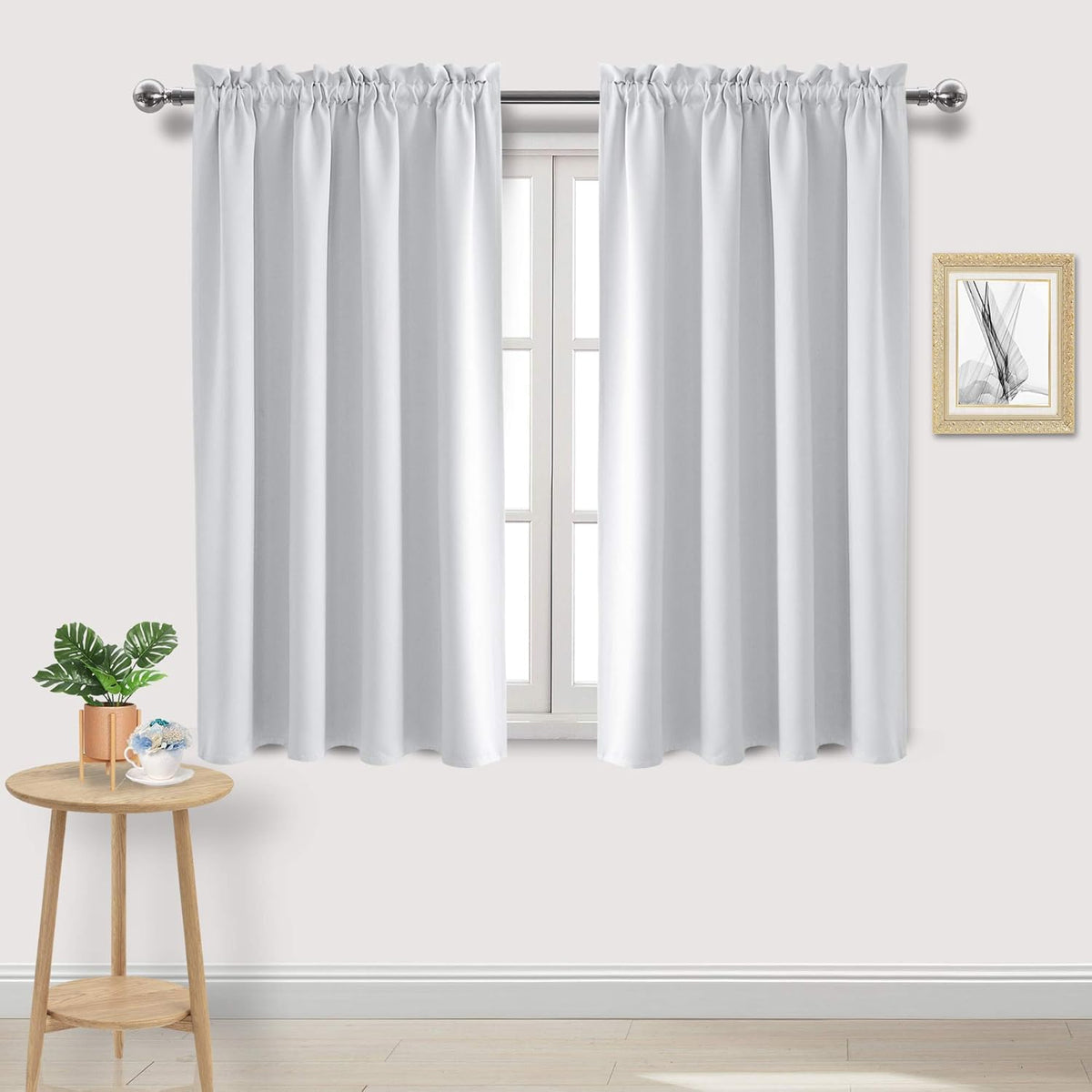 DWCN White Room Darkening Blackout Curtains - Thermal Insulated Privacy Energy Saving Window
