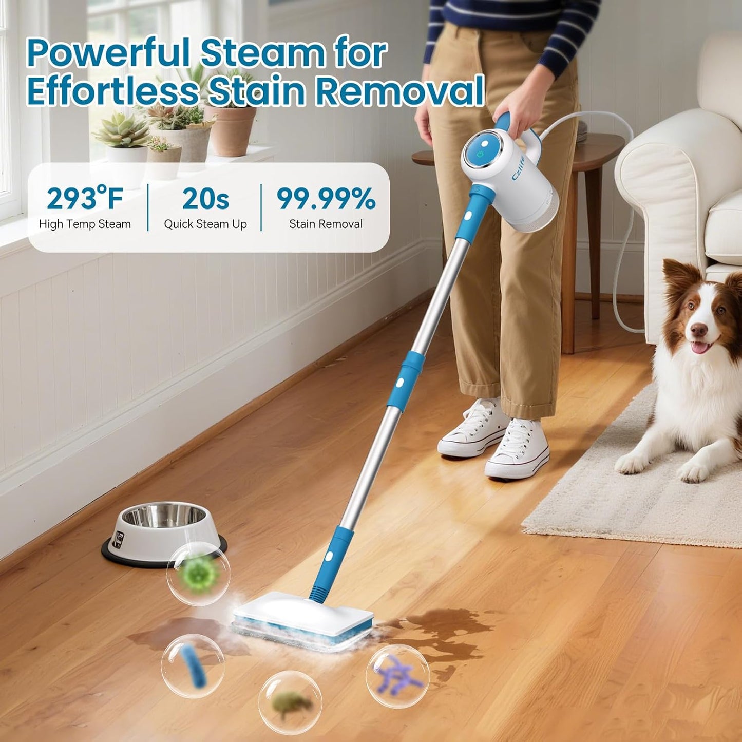 13-in-1 Steam Mop, Handheld Steam Cleaner for Home and Floor Cleaning, Floor Steamers for Hardwood