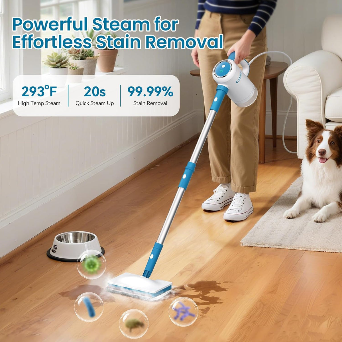 13-in-1 Steam Mop, Handheld Steam Cleaner for Home and Floor Cleaning, Floor Steamers for Hardwood