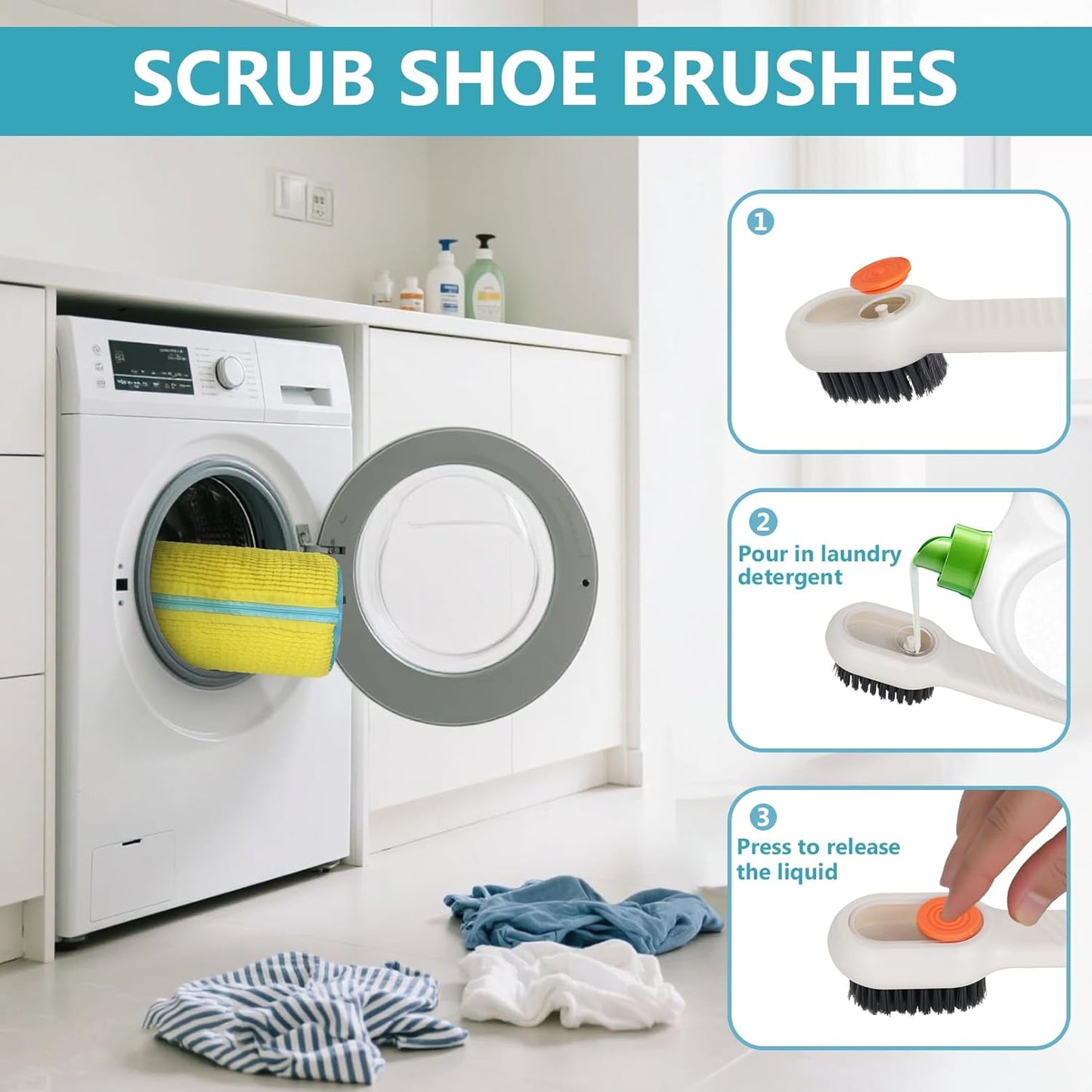 Shoe Washing Machine Bag - 2Pack Laundry Shoe Bag for Washer and Dryer, Reusable Shoe Cleaning Bag