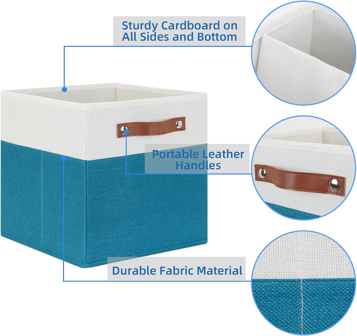 Temary Storage Cube Bins 11 Cube Storage Bins Storage Baskets for Closet, Shelves 4 Pack Fabric